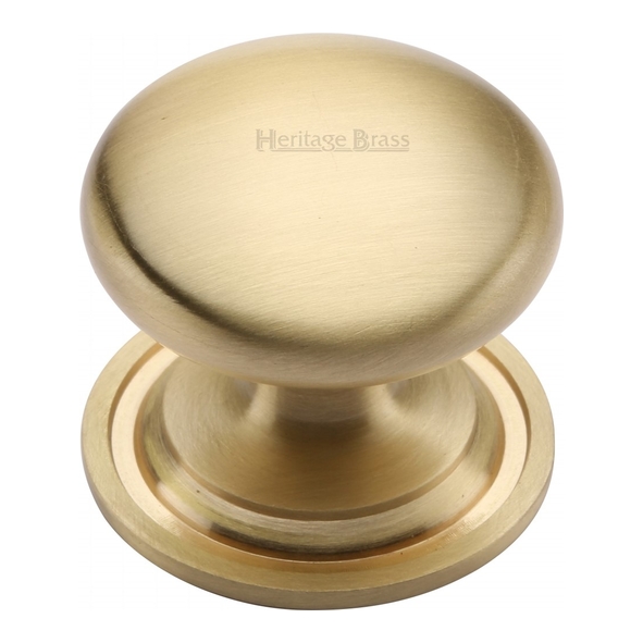 C2240 32-SB • 32 x 32 x 28mm • Satin Brass • Heritage Brass Mushroom Cabinet Knob